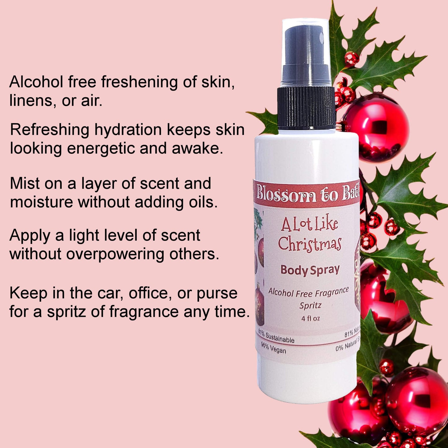 A Lot Like Christmas Body Spray (4 Ounce) - Phthalate Free Fragrance