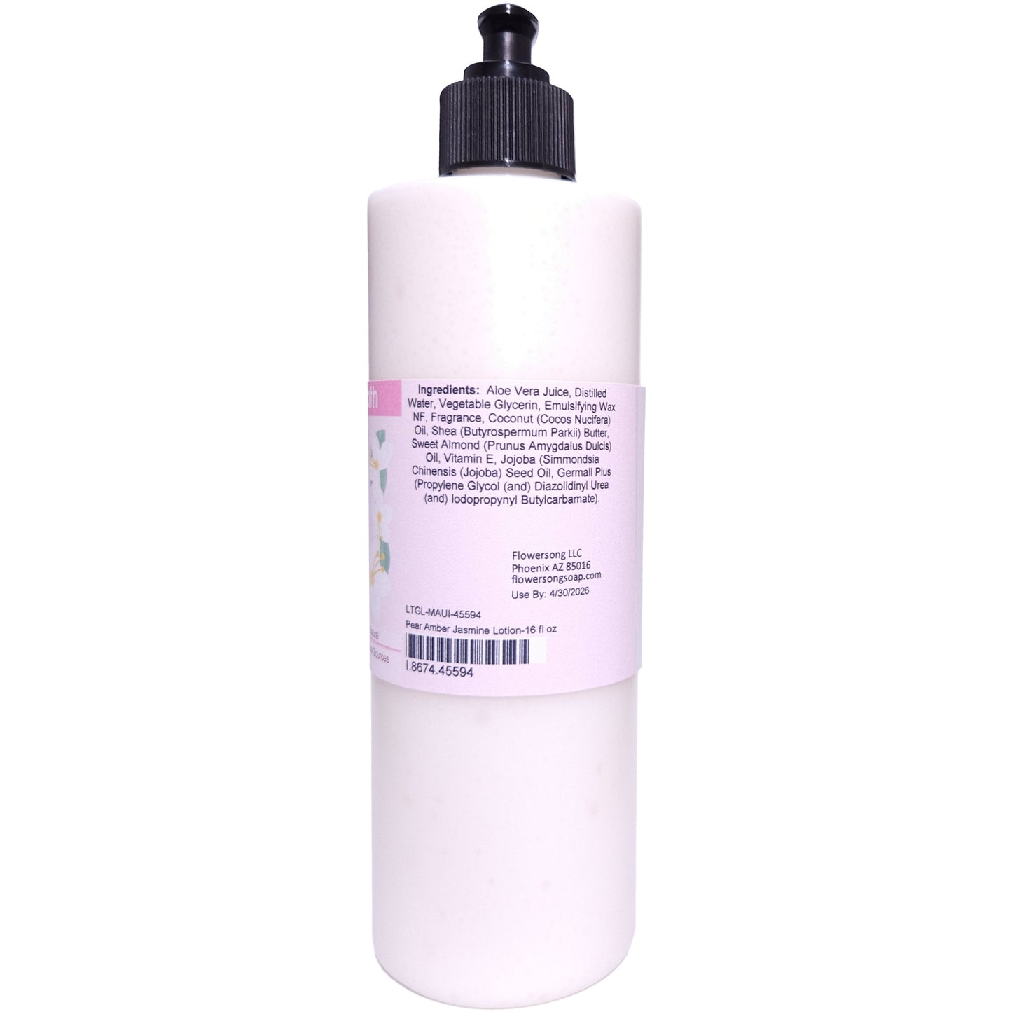 Pear Amber Jasmine Lotion (16 ounce) - Phthalate Free Fragrance
