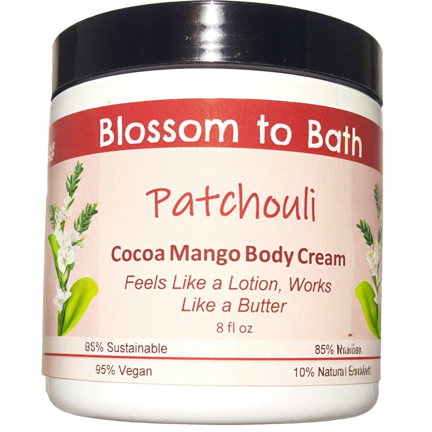 Patchouli Cocoa Mango Body Cream (8 Ounce) - Pure Essential Oil Fragrance