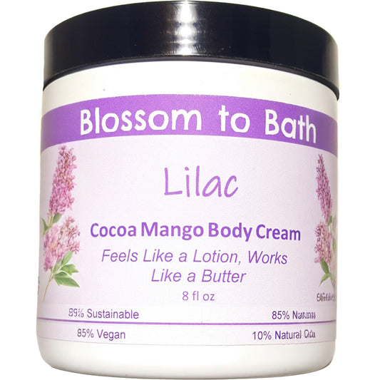 Lilac Cocoa Mango Body Cream (8 Ounce) - Phthalate Free Fragrance