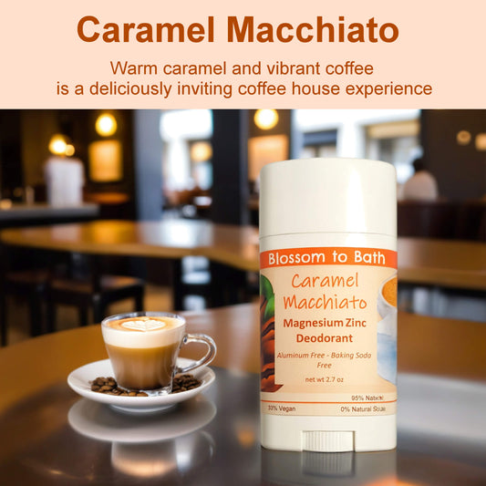Caramel Macchiato Magnesium Zinc Deodorant (2.7 ounce) - Phthalate Free Fragrance