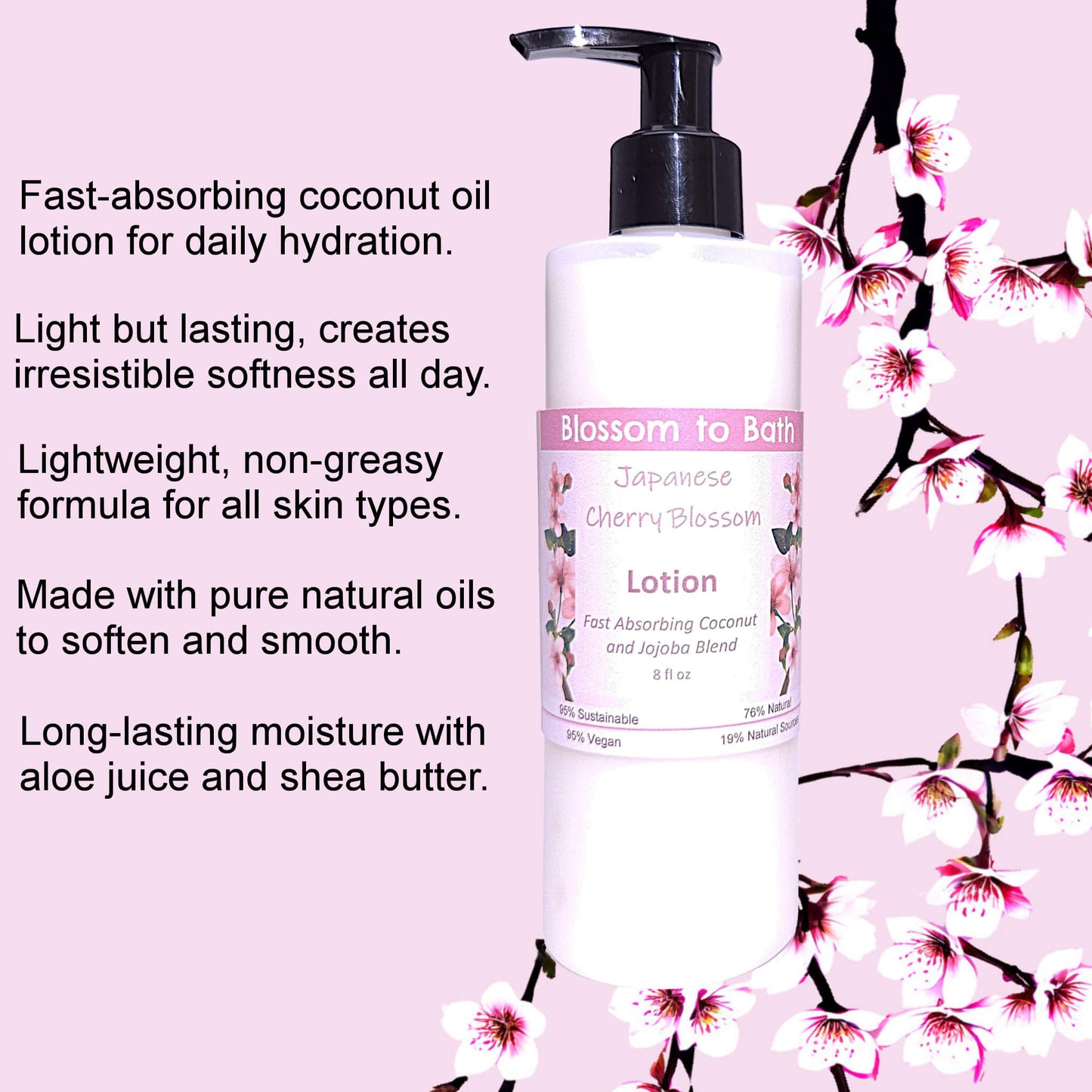 Japanese Cherry Blossom Lotion (8 Ounce) - Phthalate Free Fragrance