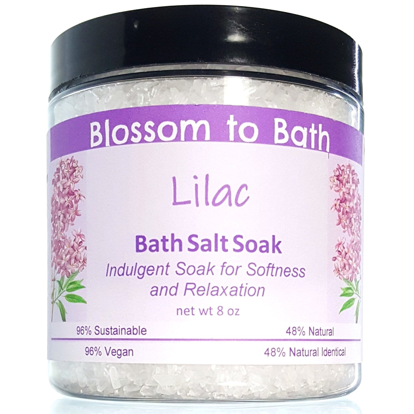 Lilac Bath Salt Soak (8 ounce) - Phthalate Free Fragrance
