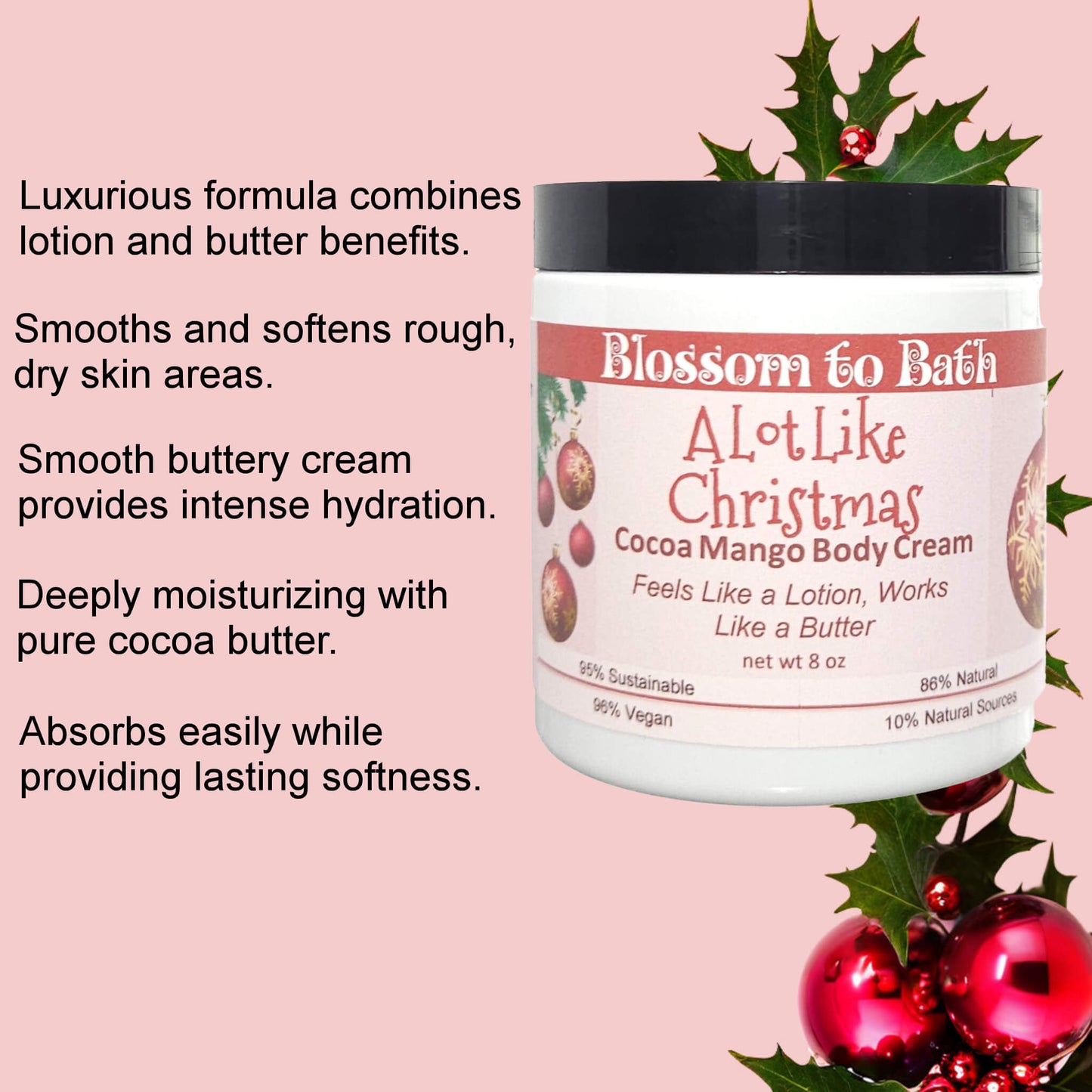 A Lot Like Christmas Cocoa Mango Body Cream (8 Ounce) - Phthalate Free Fragrance