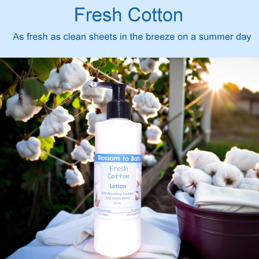 Fresh Cotton Lotion (8 Ounce) - Phthalate Free Fragrance