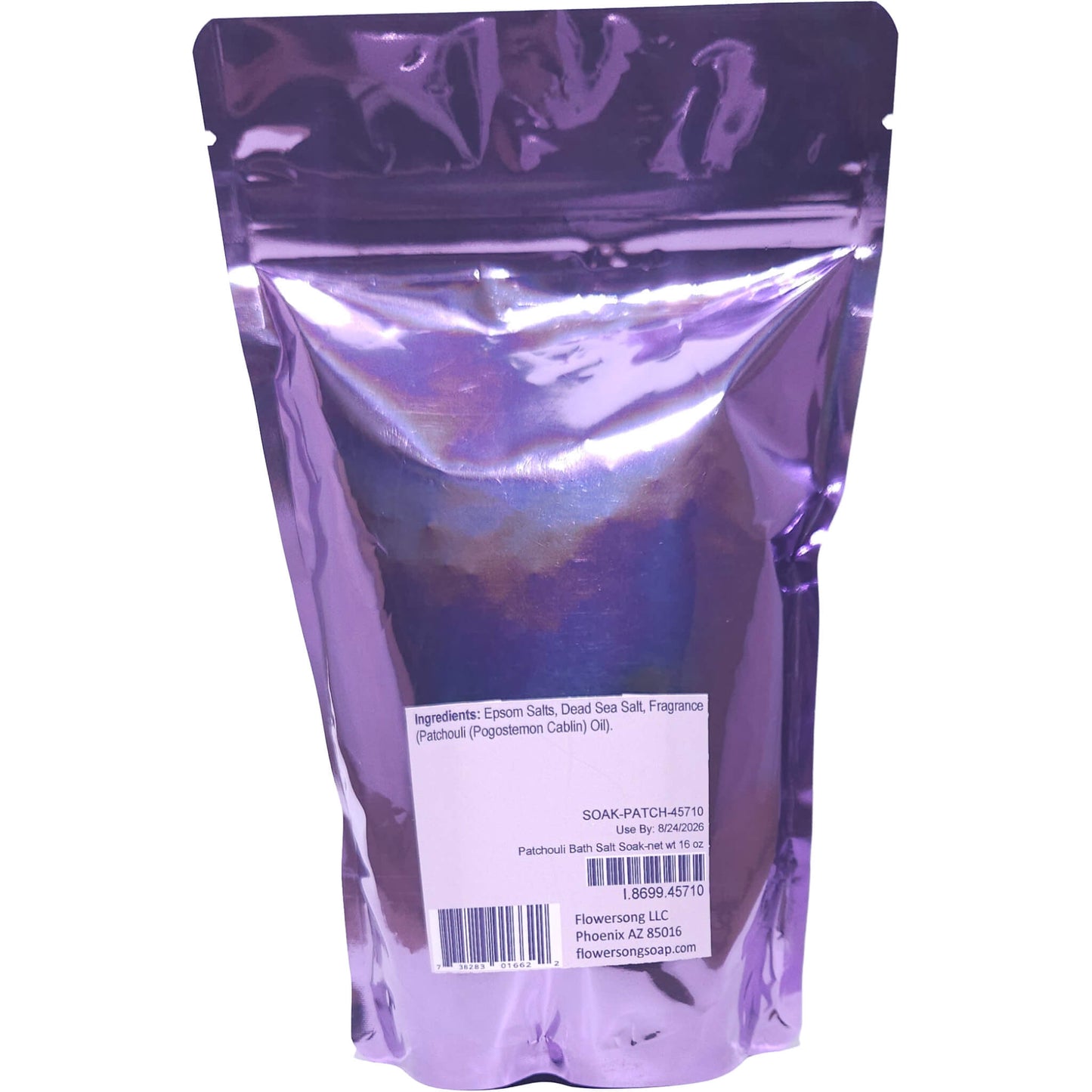 Patchouli Bath Salt Soak (16 ounce) - Pure Essential Oil Fragrance