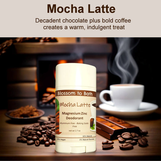 Mocha Latte Magnesium Zinc Deodorant (2.7 ounce) - Phthalate Free Fragrance