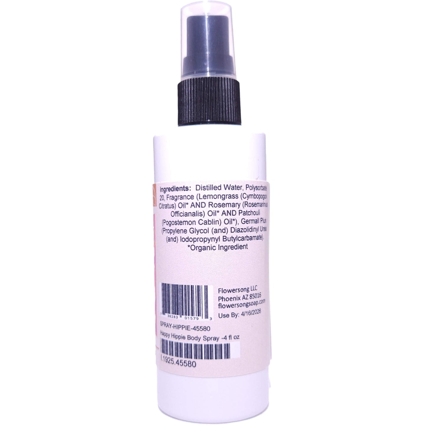 Happy Hippie Body Spray (4 Ounce) - Pure Essential Oil Fragrance