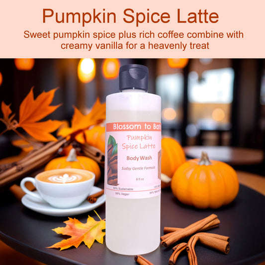 Pumpkin Spice Latte Body Wash (8 Ounce) - Phthalate Free Fragrance