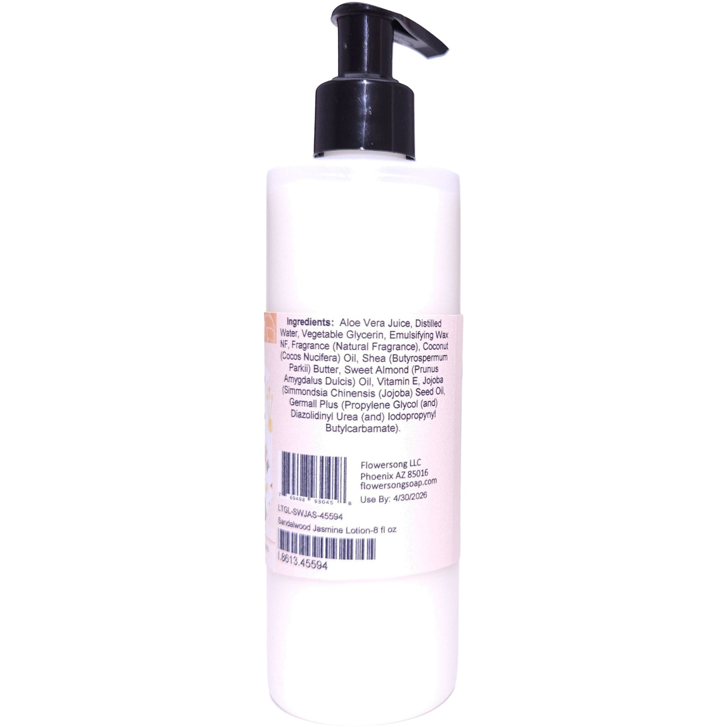 Sandalwood Jasmine Lotion (8 Ounce) - Natural Fragrance
