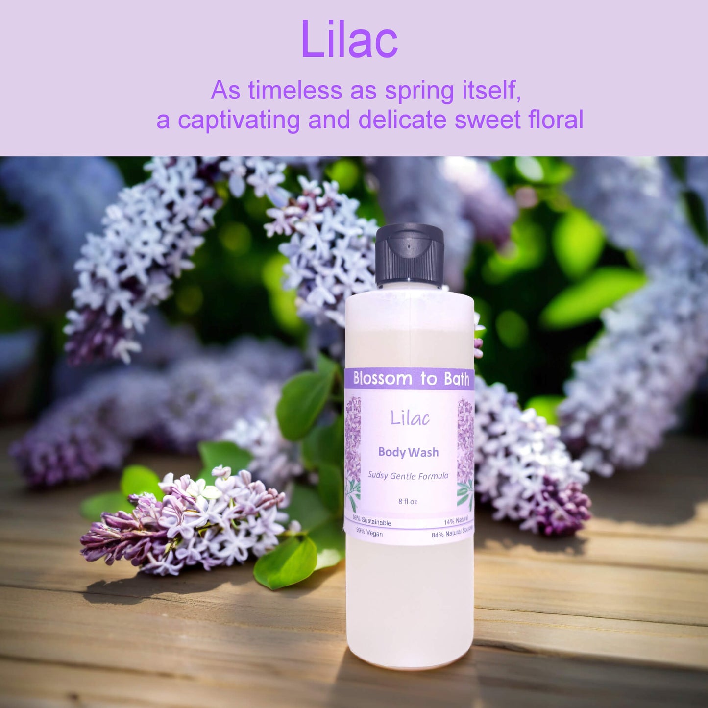Lilac Body Wash (8 Ounce) - Phthalate Free Fragrance