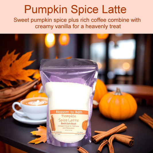 Pumpkin Spice Latte Bath Salt Soak (16 ounce) - Phthalate Free Fragrance