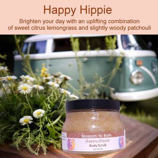 Happy Hippie Body Scrub (8 Ounce) - Pure Essential Oil Fragrance