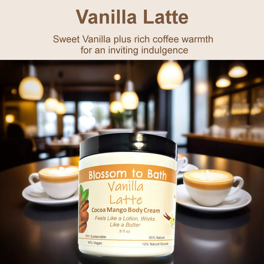 Vanilla Latte Cocoa Mango Body Cream (8 Ounce) - Phthalate Free Fragrance