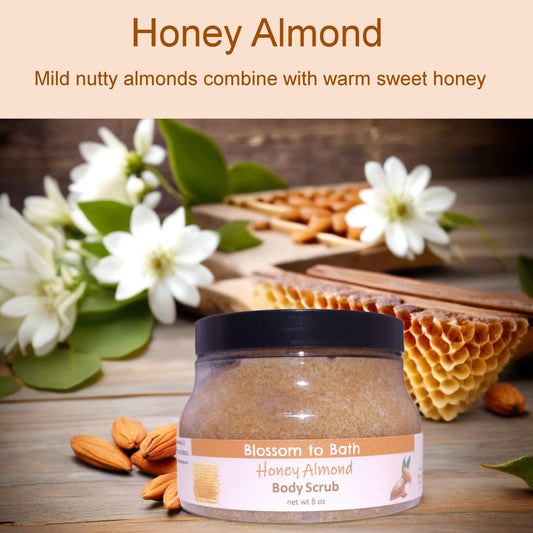 Honey Almond Body Scrub (8 Ounce) - Phthalate Free Fragrance