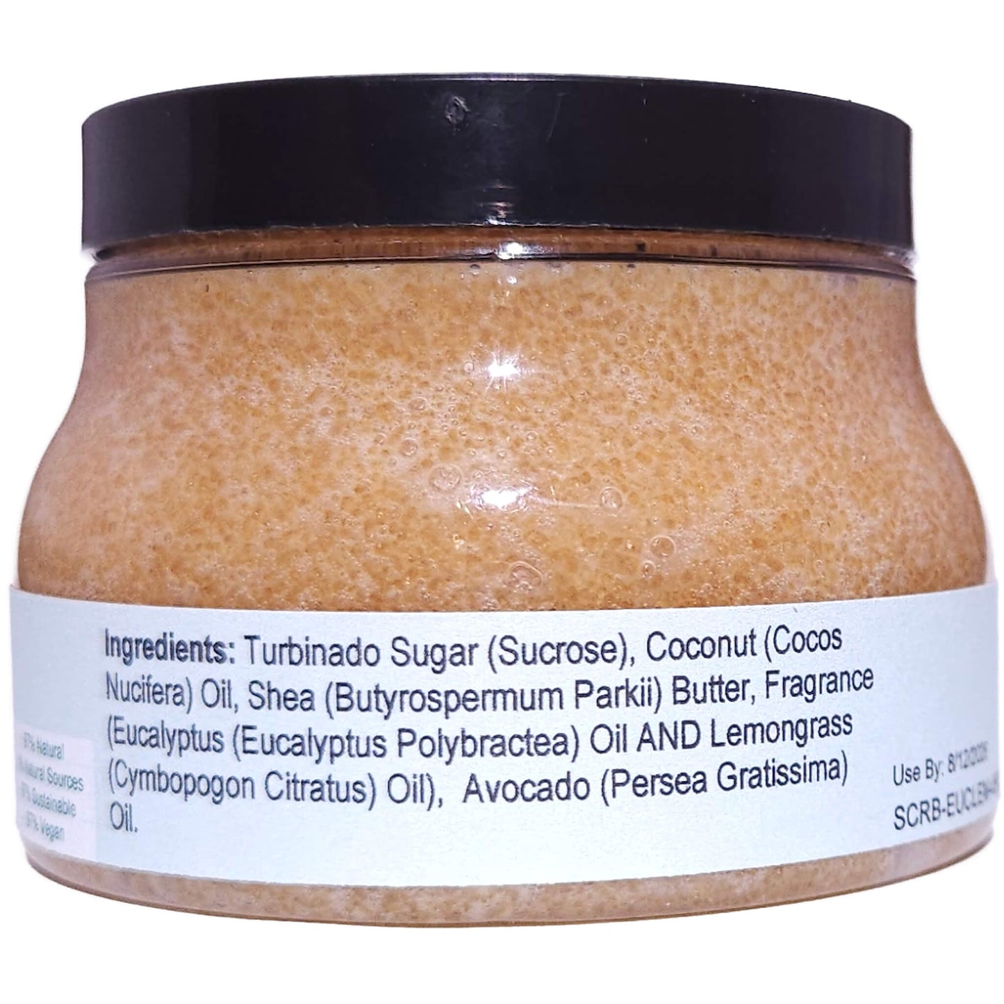 Eucalyptus Lemongrass Body Scrub (8 Ounce) - Pure Essential Oil Fragrance