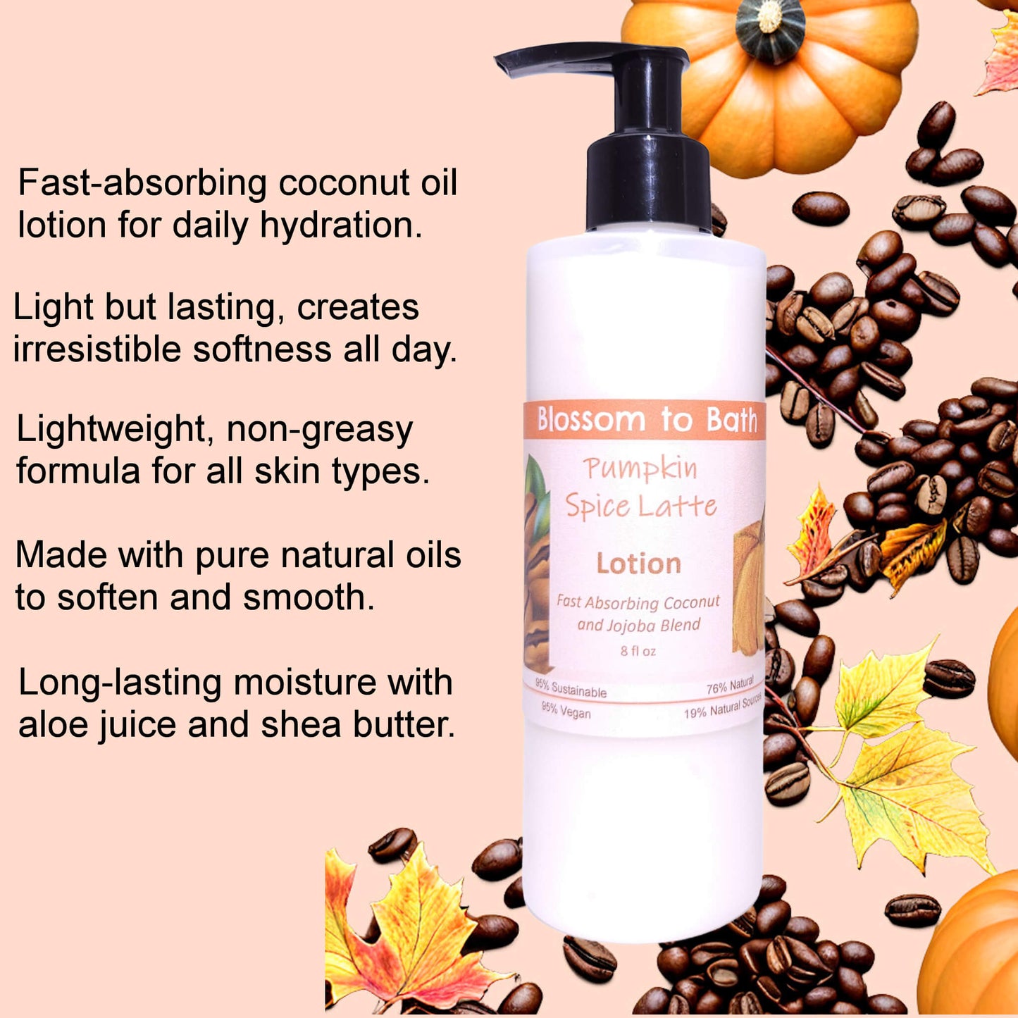 Pumpkin Spice Latte Lotion (8 Ounce) - Phthalate Free Fragrance