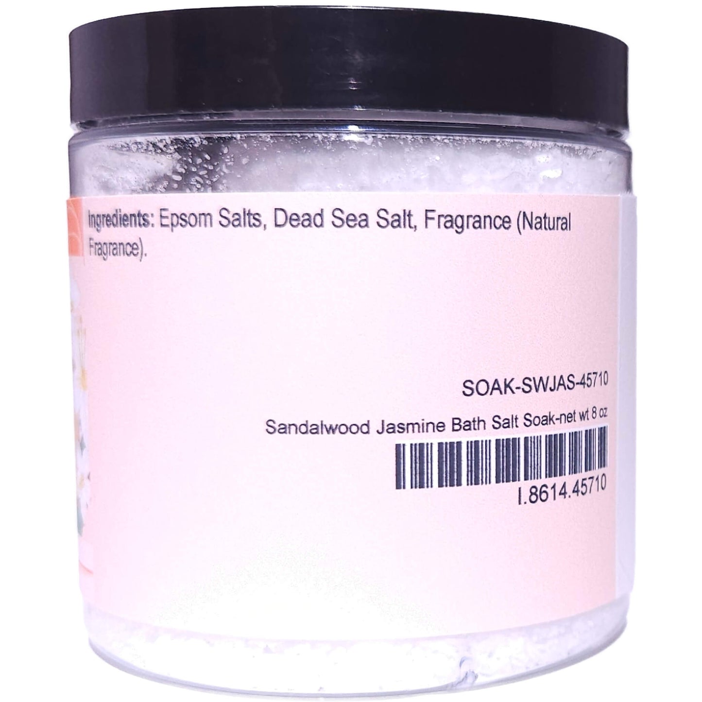 Sandalwood Jasmine Bath Salt Soak (8 ounce) - Natural Fragrance