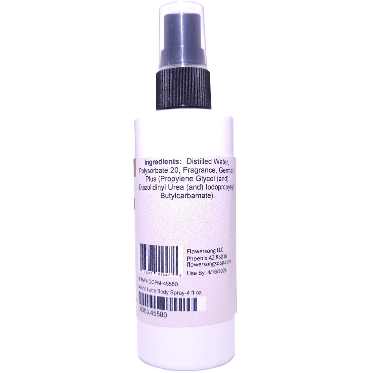 Mocha Latte Body Spray (4 Ounce) - Phthalate Free Fragrance