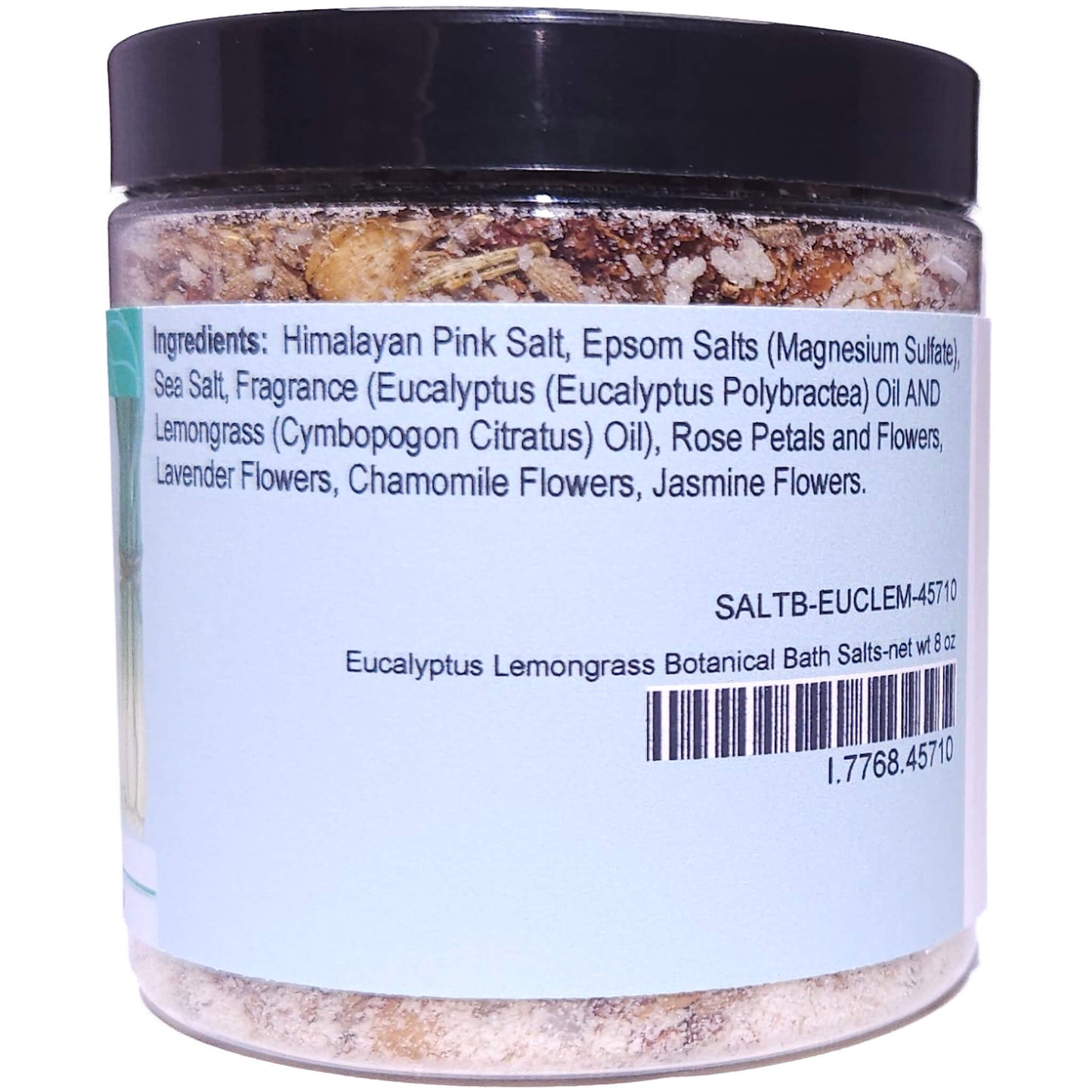 Eucalyptus Lemongrass Botanical Bath Salts (8 ounce) - Pure Essential Oil Fragrance