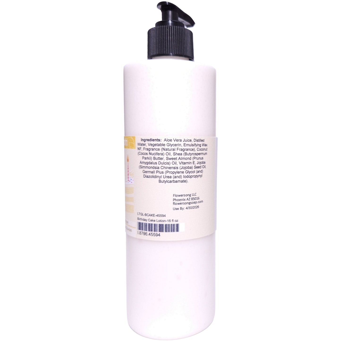 Birthday Cake Lotion (16 ounce) - Natural Fragrance