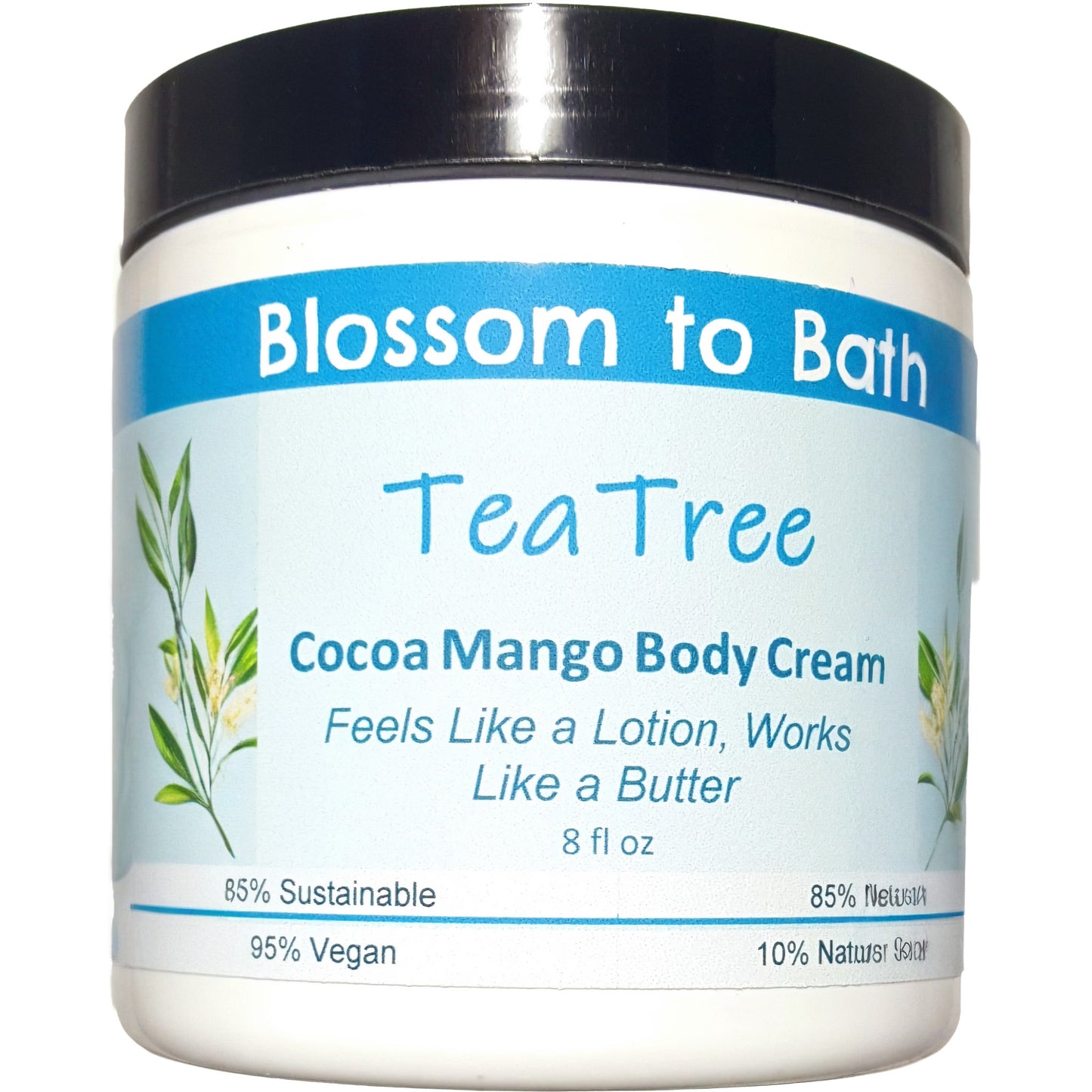 Tea Tree Cocoa Mango Body Cream (8 Ounce) - Pure Essential Oil Fragrance