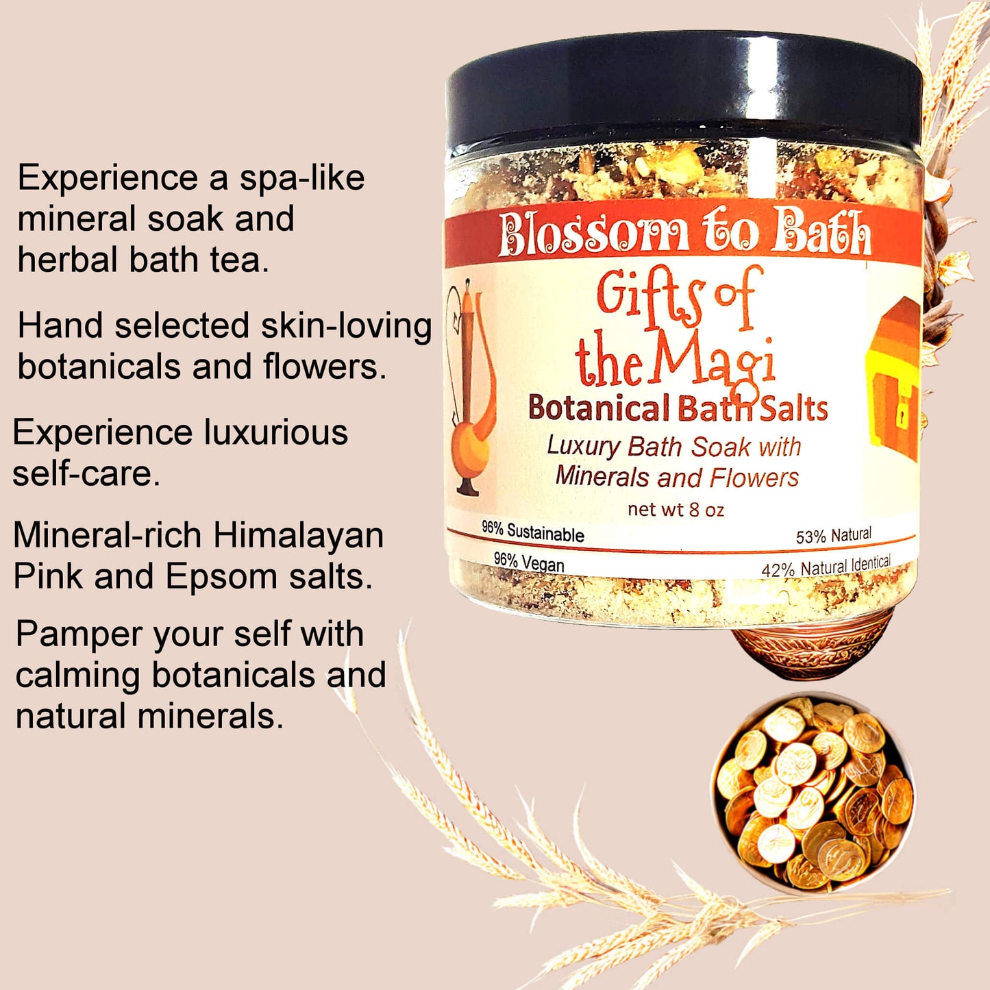 Gifts of the Magi Botanical Bath Salts (8 ounce) - Phthalate Free Fragrance