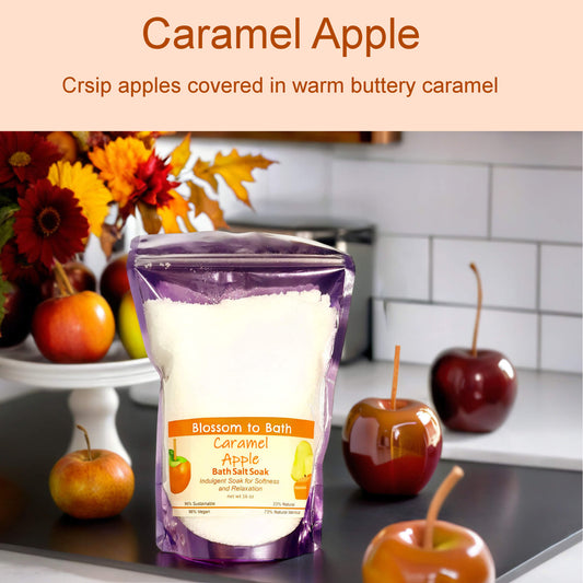 Caramel Apple Bath Salt Soak (16 ounce) - Phthalate Free Fragrance