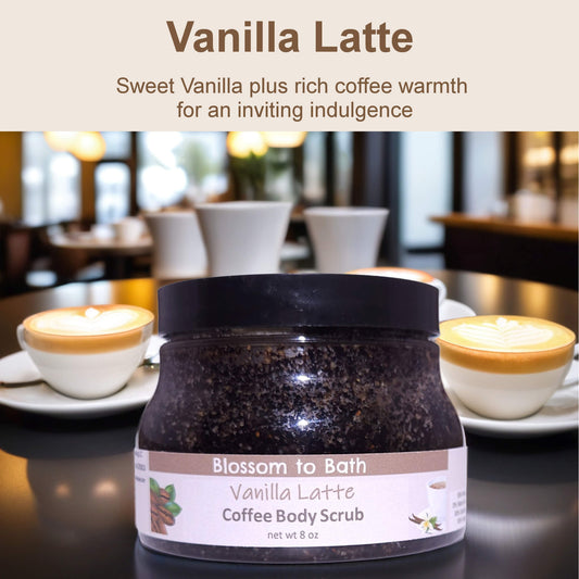 Vanilla Latte Coffee Body Scrub (8 ounce) - Phthalate Free Fragrance