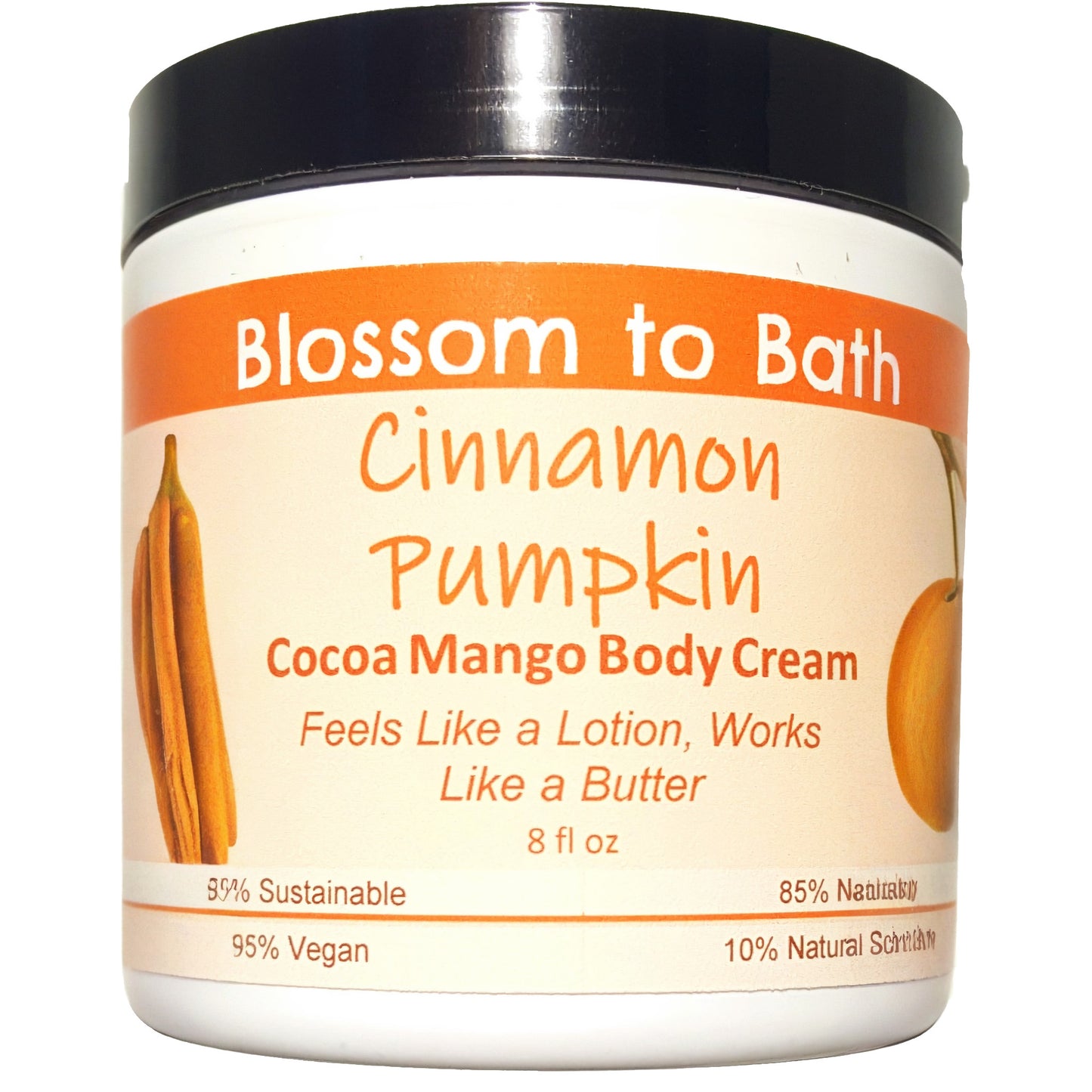 Cinnamon Pumpkin Cocoa Mango Body Cream (8 Ounce) - Phthalate Free Fragrance