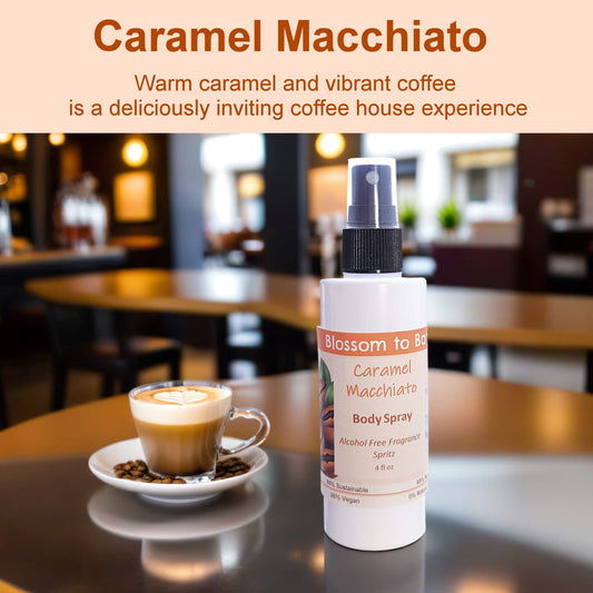 Caramel Macchiato Body Spray (4 Ounce) - Phthalate Free Fragrance