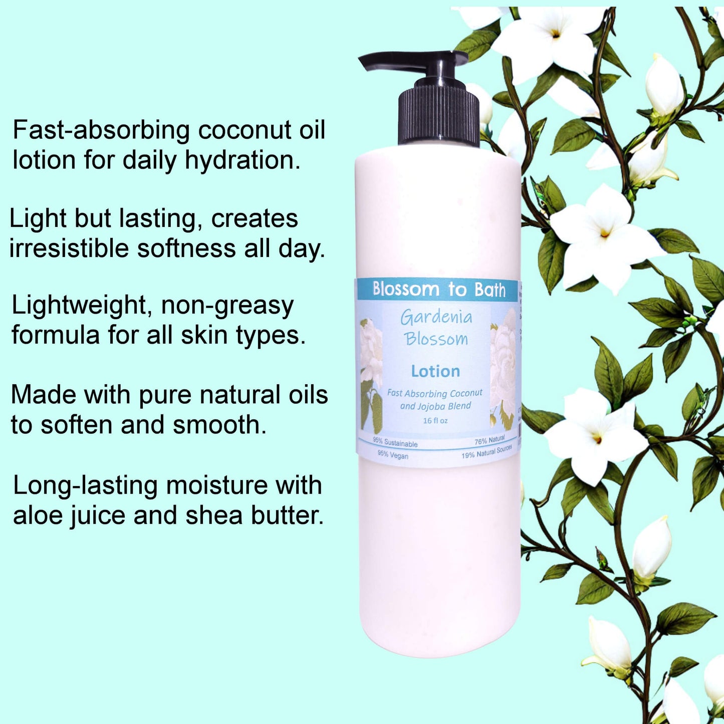 Gardenia Blossom Lotion (16 ounce) - Phthalate Free Fragrance