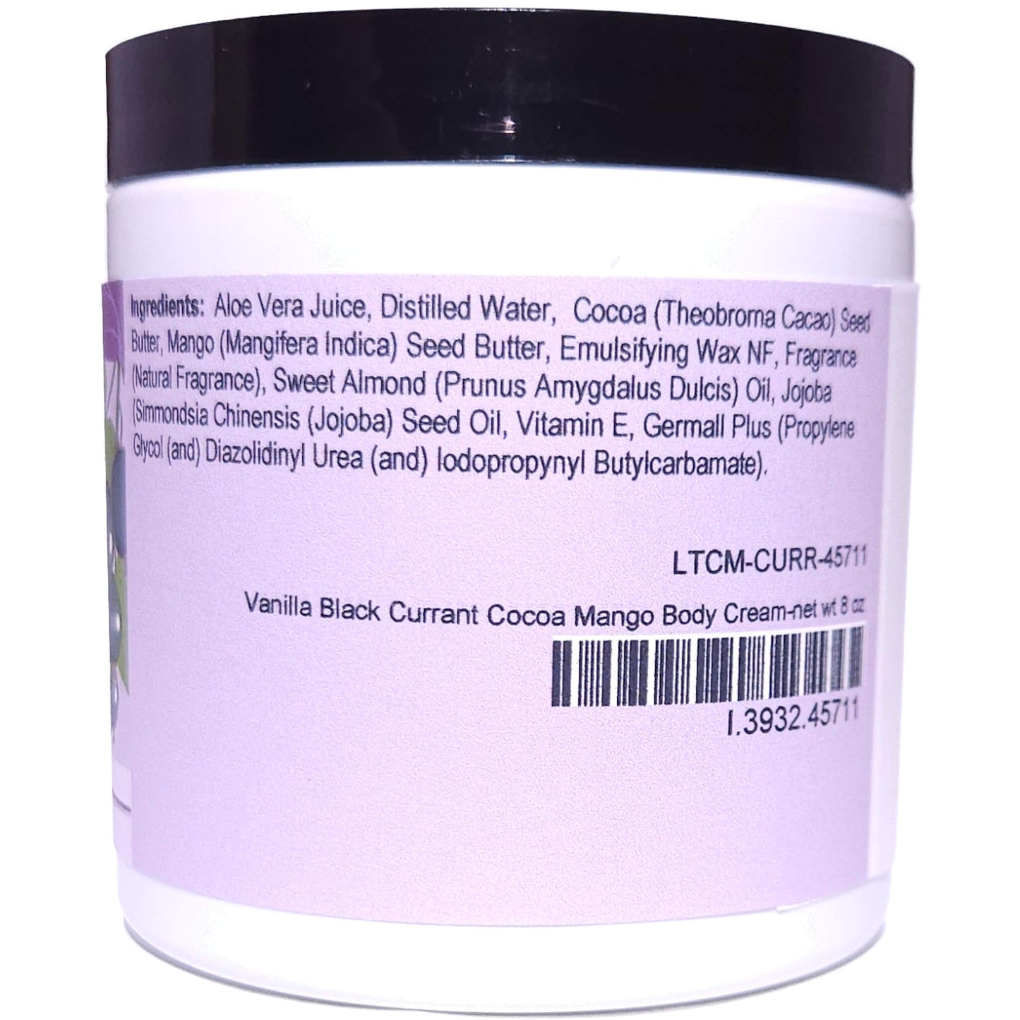 Vanilla Black Currant Cocoa Mango Body Cream (8 Ounce) - Natural Fragrance