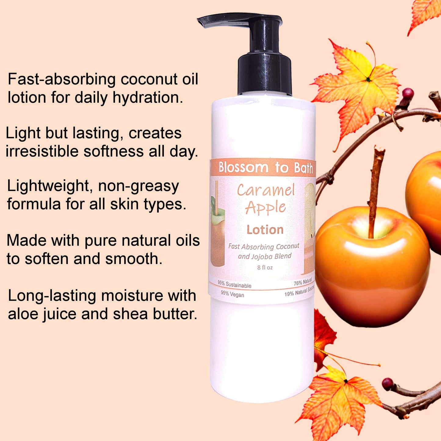 Caramel Apple Lotion (8 Ounce) - Phthalate Free Fragrance
