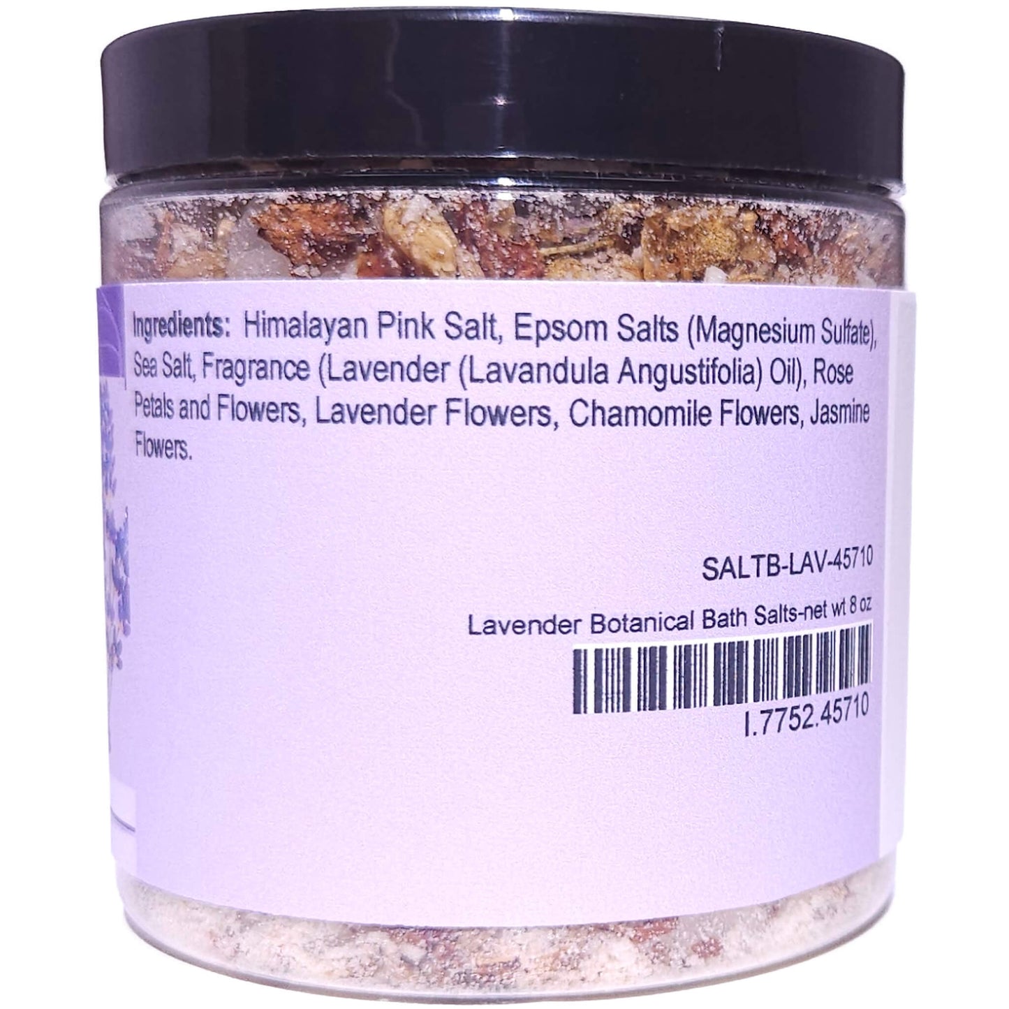 Lavender Botanical Bath Salts (8 ounce) - Pure Essential Oil Fragrance