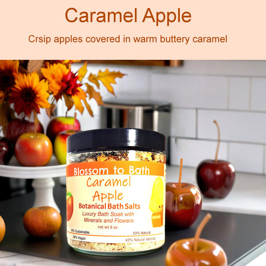 Caramel Apple Botanical Bath Salts (8 ounce) - Phthalate Free Fragrance