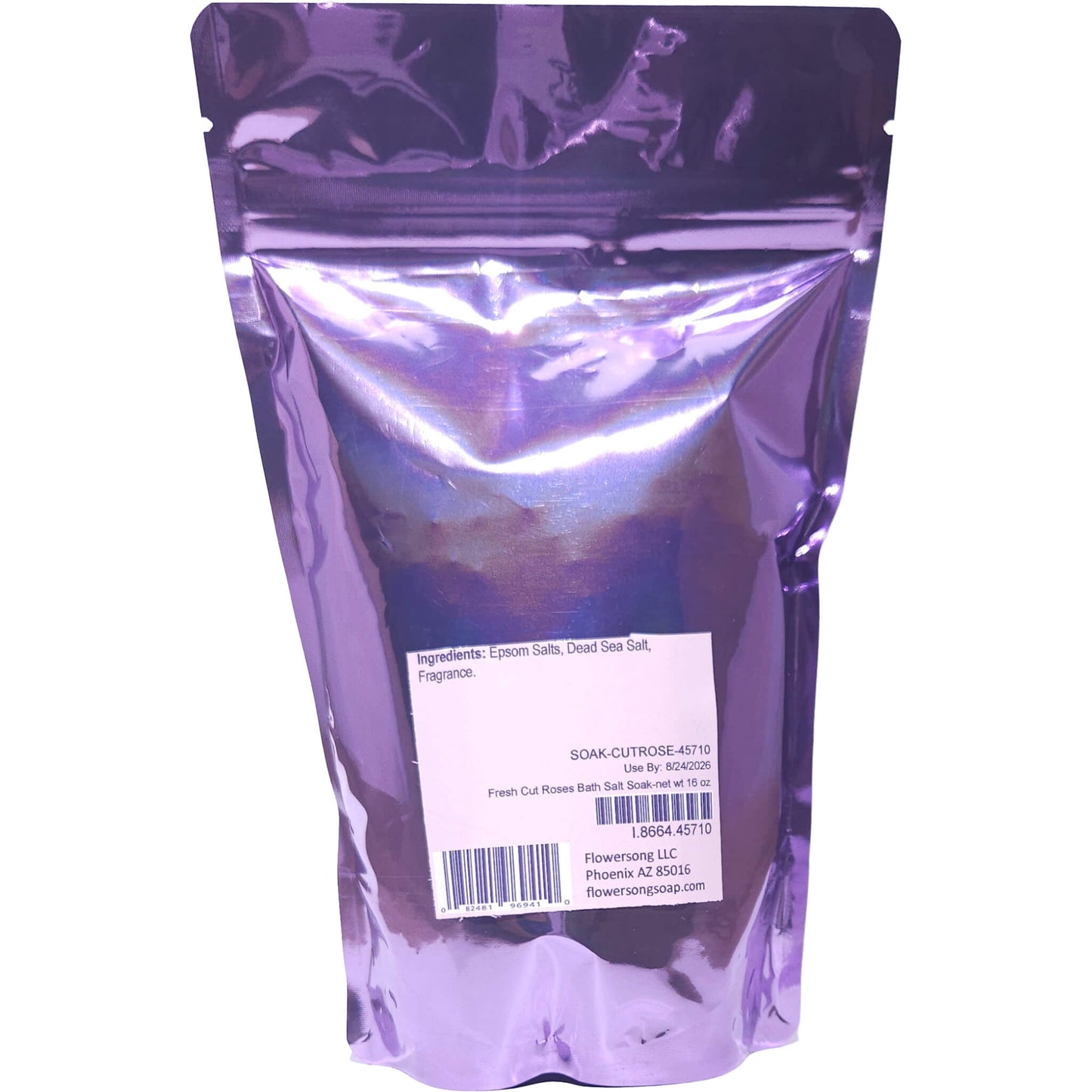 Fresh Cut Roses Bath Salt Soak (16 ounce) - Phthalate Free Fragrance
