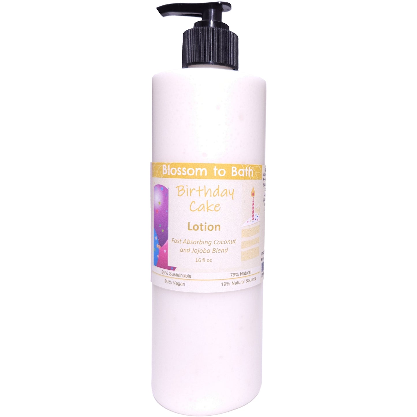 Birthday Cake Lotion (16 ounce) - Natural Fragrance