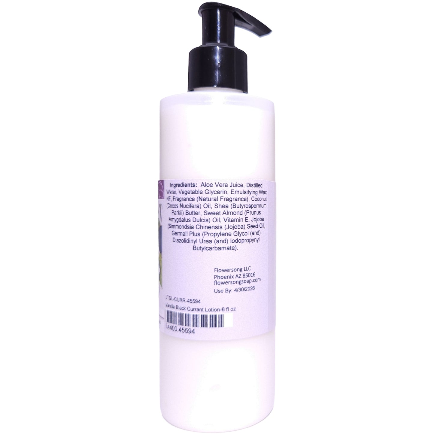 Vanilla Black Currant Lotion (8 Ounce) - Natural Fragrance