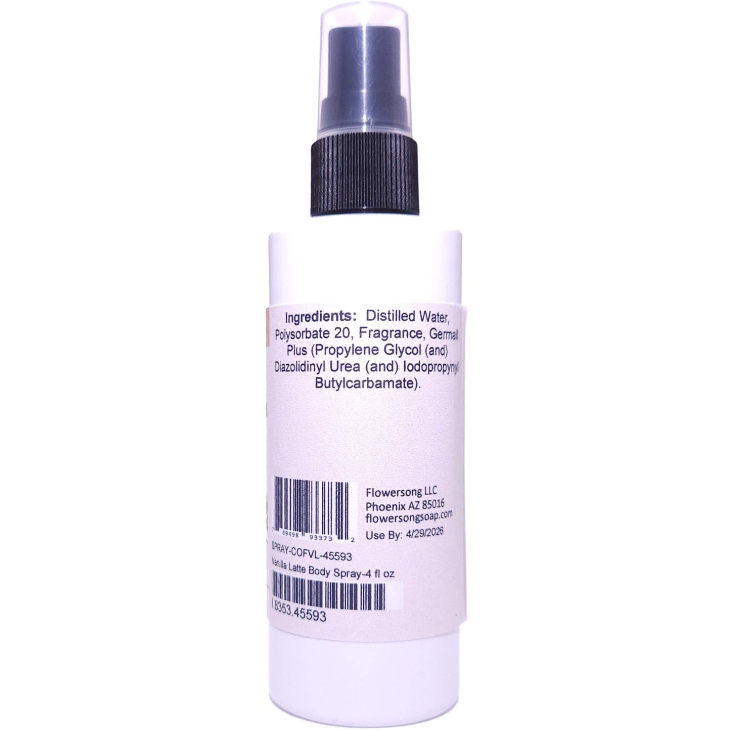 Vanilla Latte Body Spray (4 Ounce) - Phthalate Free Fragrance