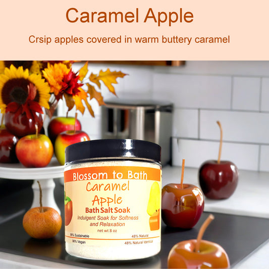 Caramel Apple Bath Salt Soak (8 ounce) - Phthalate Free Fragrance
