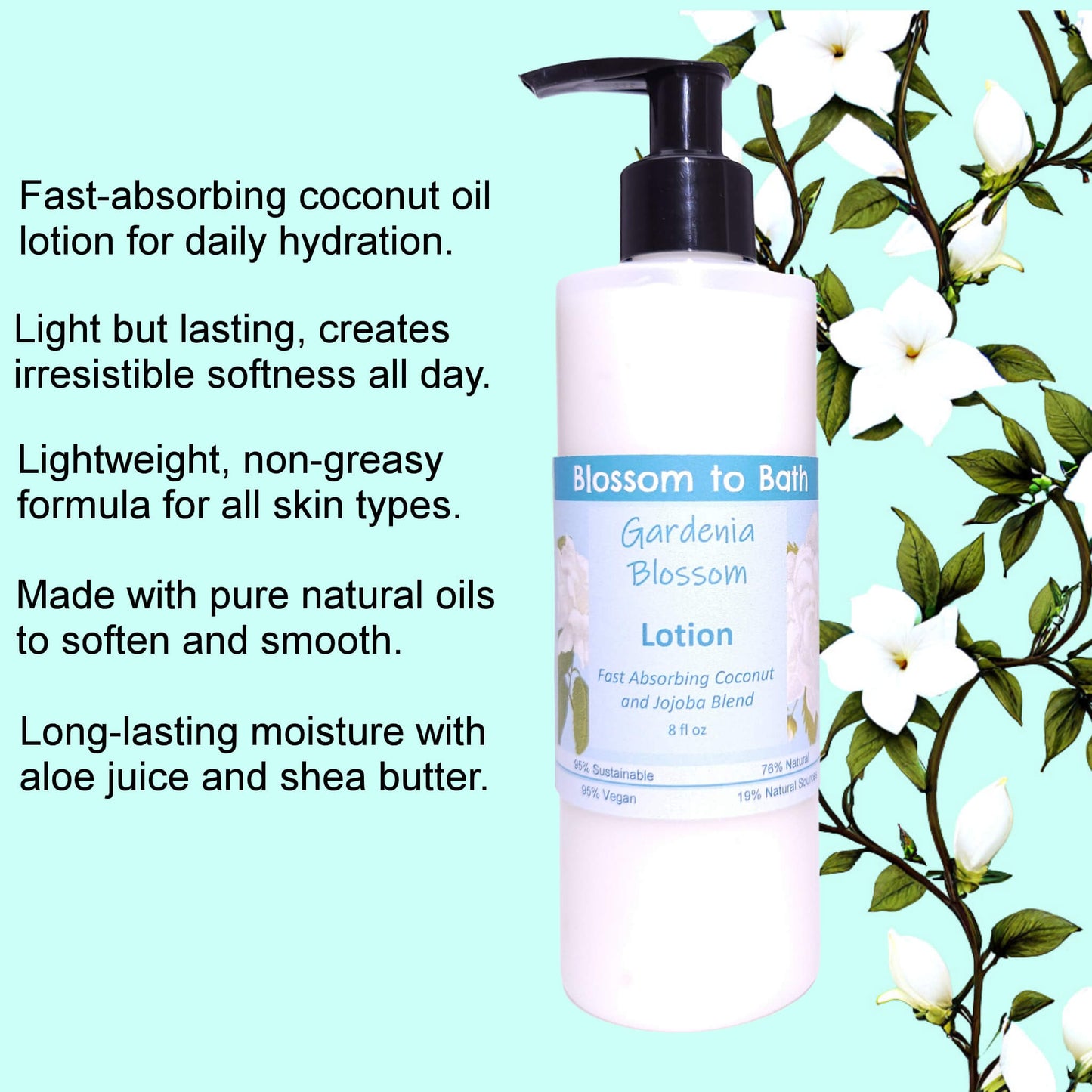 Gardenia Blossom Lotion (8 Ounce) - Phthalate Free Fragrance