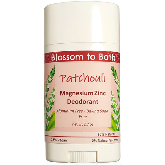 Patchouli Magnesium Zinc Deodorant (2.7 ounce) - Pure Essential Oil Fragrance