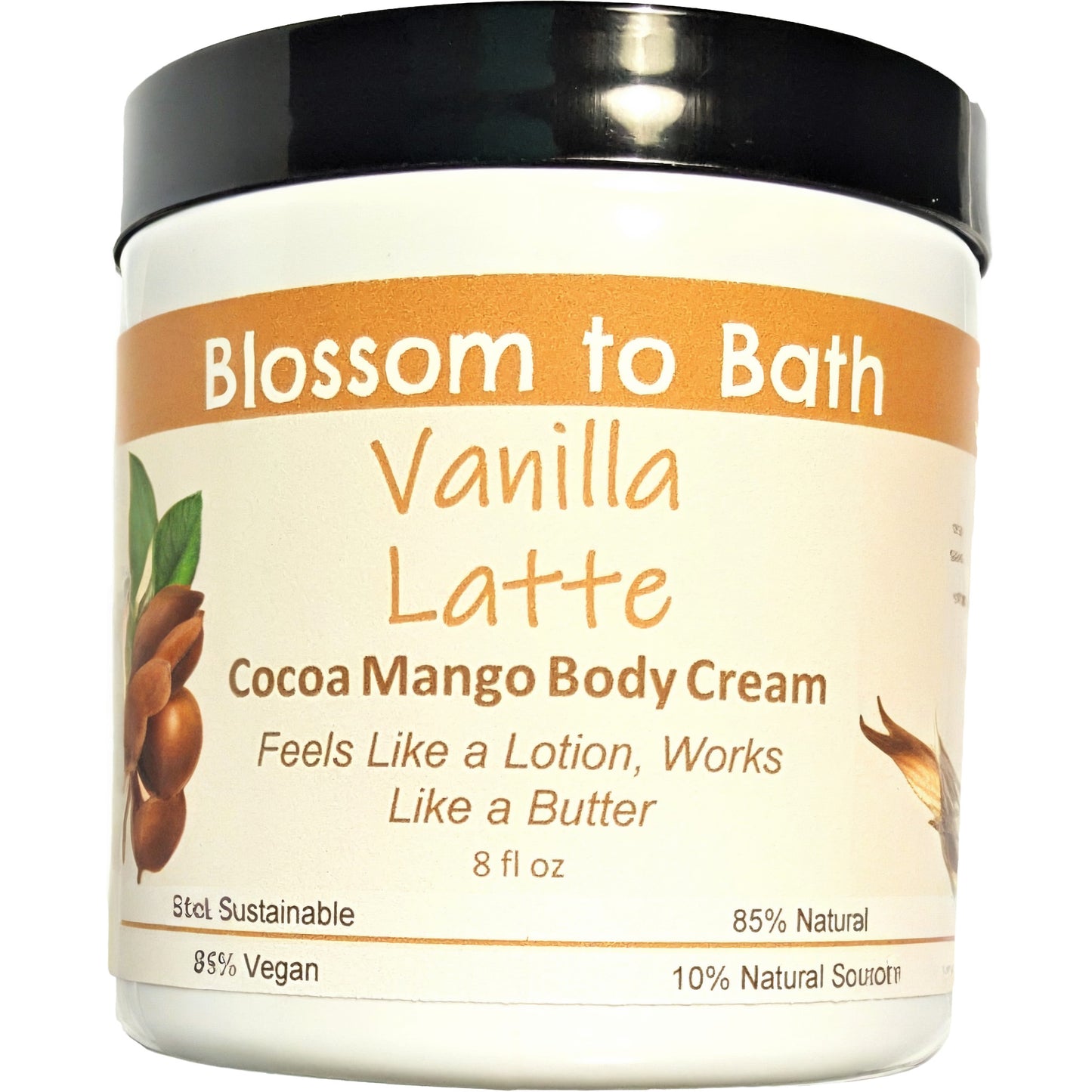 Vanilla Latte Cocoa Mango Body Cream (8 Ounce) - Phthalate Free Fragrance
