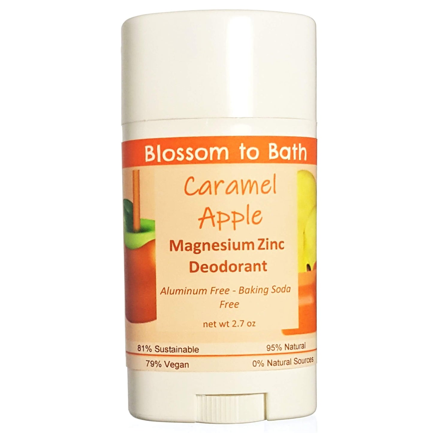 Caramel Apple Magnesium Zinc Deodorant (2.7 ounce) - Phthalate Free Fragrance