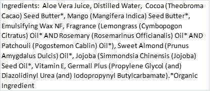 Happy Hippie Cocoa Mango Body Cream (8 Ounce) - Pure Essential Oil Fragrance