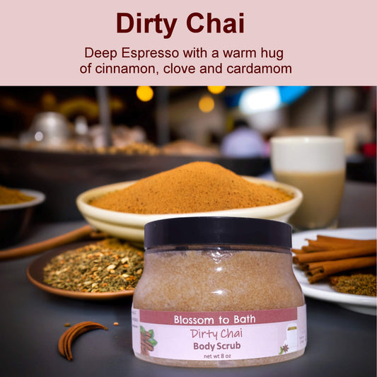 Dirty Chai Body Scrub (8 Ounce) - Phthalate Free Fragrance