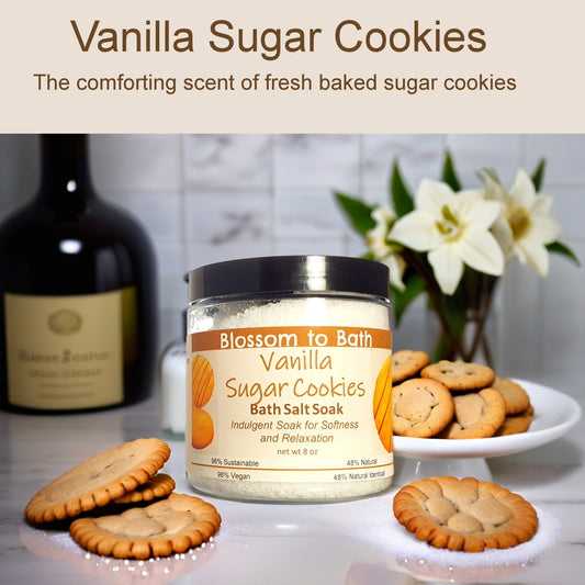 Vanilla Sugar Cookies Bath Salt Soak (8 ounce) - Phthalate Free Fragrance