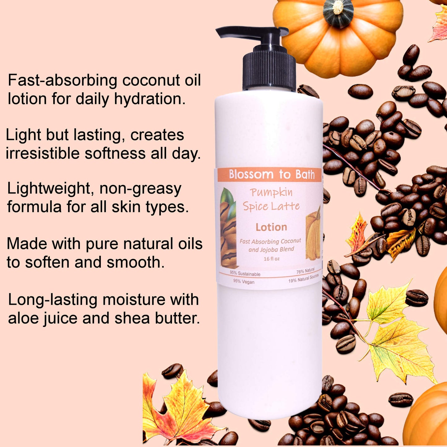 Pumpkin Spice Latte Lotion (16 ounce) - Phthalate Free Fragrance