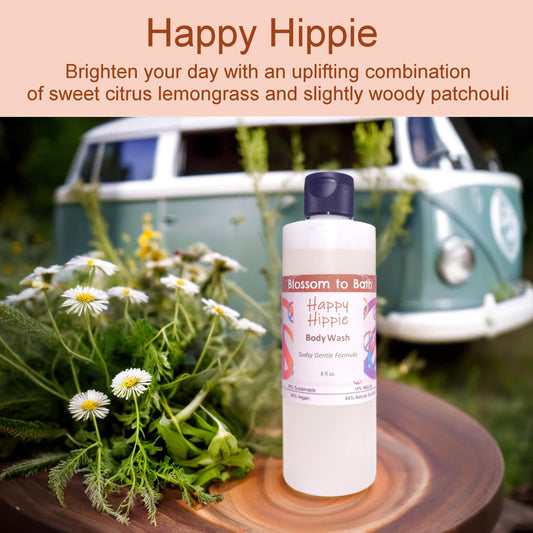 Happy Hippie Body Wash (8 Ounce) - Pure Essential Oil Fragrance